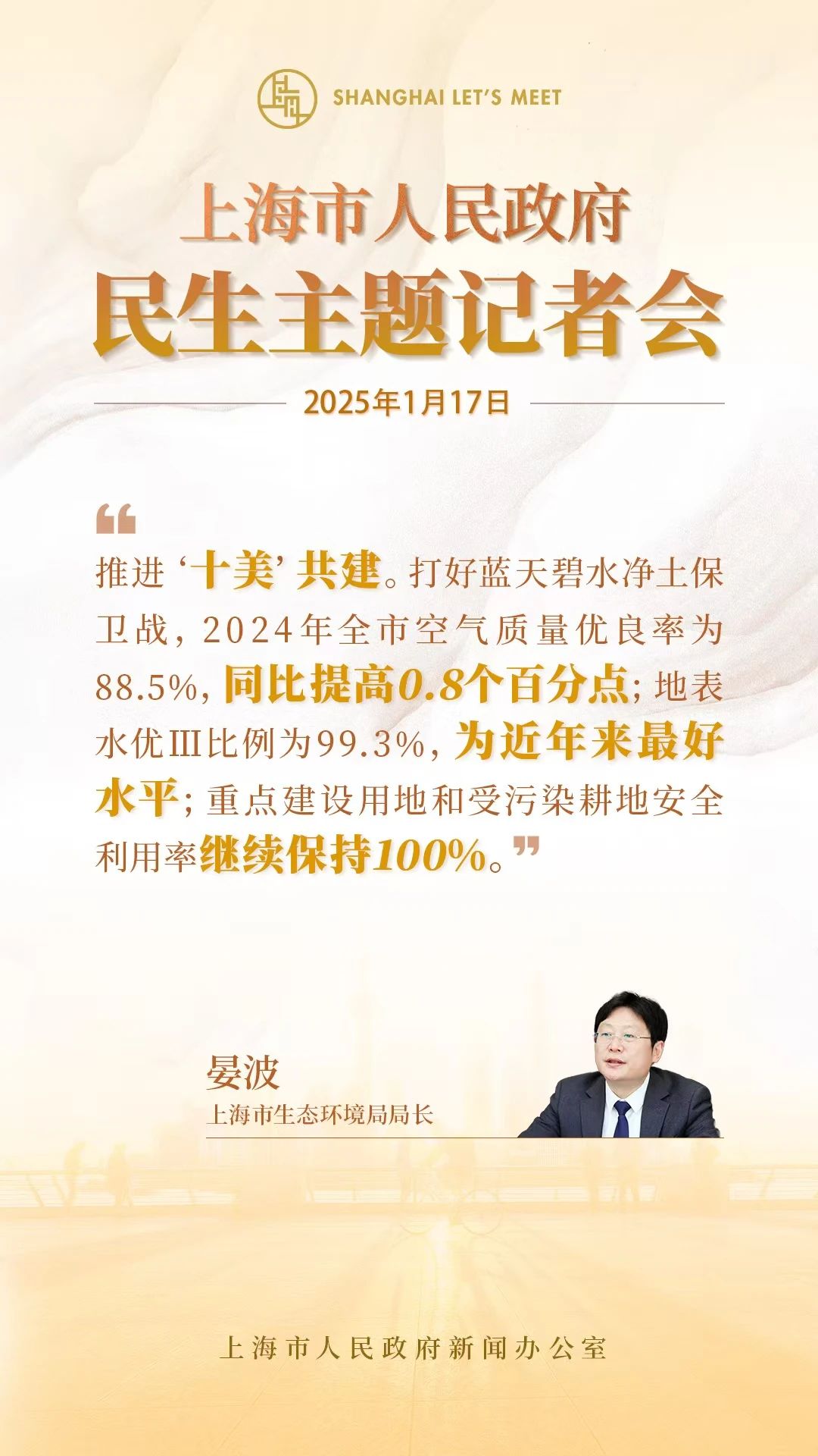 民生主题记者会上，上海市生态环境局局长怎么说？